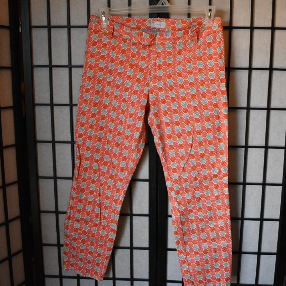 Gap Slim Cropped Geometrical Pattern Pants Size 8